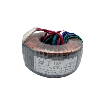 購入 30Wトロイダル電源トランス 0-220V入力 36V 45V-0-45V 15V-0V-15V出力 オンライン製造