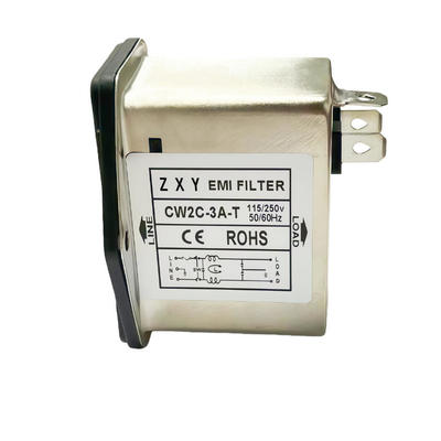 購入 CW2C-3A-T Socket Power Filter with Light Safety Switch Metal Case for EMI Filter オンライン製造